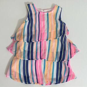 Wonder Nation Striped Tiered Dress XS